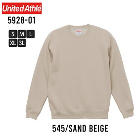 トレーナー メンズ 裏起毛 暖かい スウェット United Athle スエット 長袖 裏フリース クルーネック Uネック 厚め 秋冬 肉厚 10oz 部屋着 ルームウェア 全17色 5928-01 ジェネレス