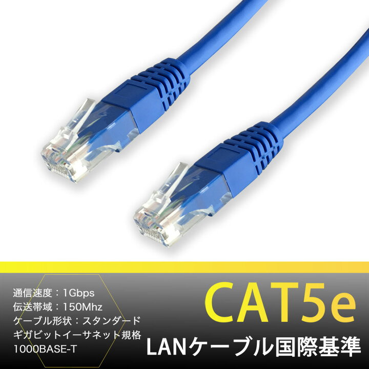 楽天市場】国際基準 LANケーブル cat5e 10m 業務用 PoE給電対応 通信 