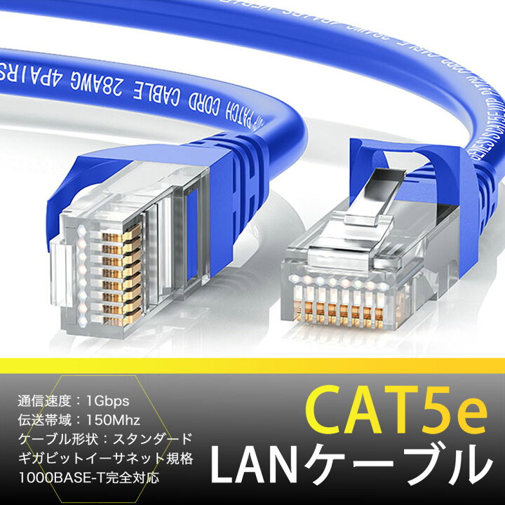 楽天市場】LANケーブル cat5e 0.5m 1m 1.5m 2m 3m 5m 10m 20m 30m 