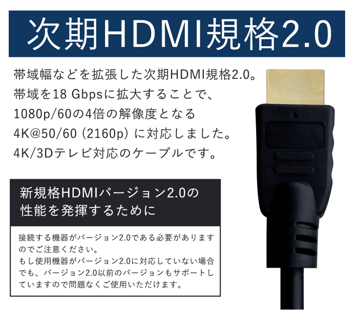 楽天市場】HDMIケーブル 1.8m GSPOWER 2.0規格 4K 3D 180cm Ver 楽天市場】HDMIケーブル 1.8m GSPOWER 2.0規格 4K 3D 180cm Ver