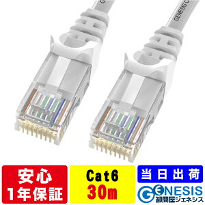LAN�P�[�u�� cat6 30m GSPOWER �ܐ܂�h�~�t��LAN�P�[�u�� LAN�P�[�u�� ���킩LAN�P�[�u�� LAN�P�[�u�� �X�g���[�gLAN�P�[�u�� �� �� �� �� �� 10m 20m 30m 100m 200m 300m