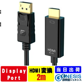 【GSPOWER DisplayPortHDMI変換 Ver1.2 2m】 1年保証 ウルトラハイスピード 送料無料 4K 60Hz 120Hz 144Hz 240Hz 高品質 ゲーミング PC PS5 Playstaition 高リフレッシュレート ディスプレイポート HDMI変換