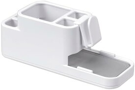 アネスティカンパニー アネスティ(Honesty) 珪藻土 水滴吸い取る 自然乾燥 カビにくい 歯磨き粉立てられる コップ掛け付き Karari オーラルケアスタンド 約幅17×奥5.7×高7.2cm ホワイト HO2017