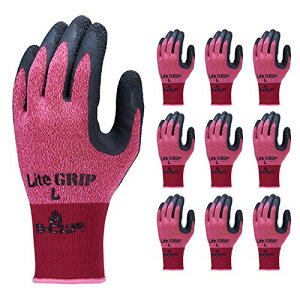 ショーワグローブ 【軽作業用手袋】No.341 ライトグリップ レッド Sサイズ 10双