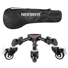 Neewer 撮影写真用三脚ドリー ヘビーデューティー 大型3インチラバーホイール、調節可能なレッグマウント、キャリーバッグ付き ビデ