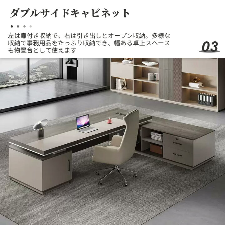 楽天市場】エグゼクティブデスク 役員デスク 社長机 重厚デザイン 配線 