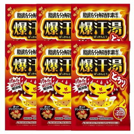 バイソン 爆汗湯 ホットジンジャーの香り 60g×6個セット「メール便送料無料(A)」