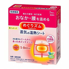 【在庫限り】花王 めぐりズム 蒸気の温熱シート 下着の内側面に貼るタイプ 5枚