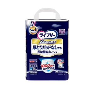 4袋まとめ買い ライフリー 尿とりパッドなしでも長時間安心パンツ M 14枚入 97959 ユニ・チャーム