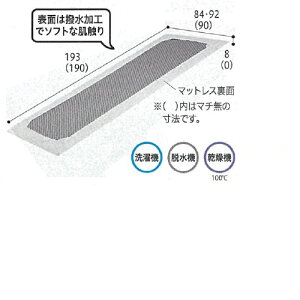 ボックス型防水シーツ M 幅84×長さ193×高さ8cm 525448 岡山三誠