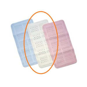 滑り止めバスマット ホワイト M(幅70×奥行35×厚さ0.6cm) 1枚入 BB2010 ジャパンインターナショナルコマース