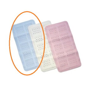 滑り止めバスマット ブルー M(幅70×奥行35×厚さ0.6cm) 1枚入 BB2010 ジャパンインターナショナルコマース