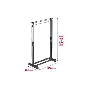 間仕切りパーテーション台 200 本体(200cm)クリップ2個組付 アーテック