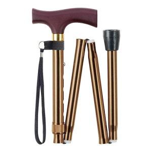 エコノミーステッキ (折りたたみ・太身) ブラウン OT-005 マキテック