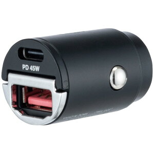 �i�J�o���V 45W PD�[�d�Ή� Type-C 1�|�[�g+USB-A 1�|�[�g�J�[�`���[�W���[ �u���b�N JYU-DCU03BK 1�� JYU-DCU03BK �i�J�o���V #