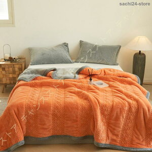 厚手 ブランケット ダブル 2枚合わせ 裏ボア マイクロファイバー あったか 毛布 無地 柄 発熱 暖か ひざ掛け ふわふわ 肌触り良い フランネル