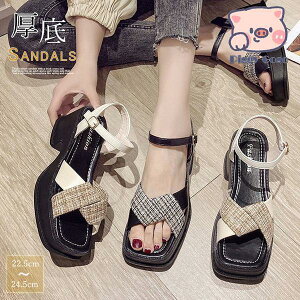 サンダル 厚底サンダル クロスストラップ 春夏