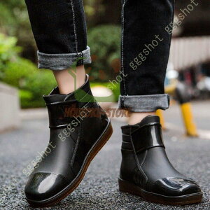 レインシューズ メンズ レインブーツ ビジネス 防水 カジュアルシューズ アウトドア 通勤 作業用 釣り 洗車 園芸 ショート 晴雨兼用 防水 ローヒール かわいい