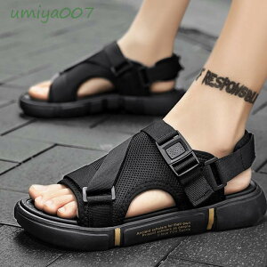 夏新作 スポーツサンダル アウトドア メンズ オシャレ メッシュ ぺたんこ サマーサンダル 靴 厚底 スリッパ コンフォート 通気性