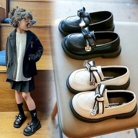 フォーマル靴 子供靴 女の子 ガールズ ローファー 革靴 キッズ 蝶結び プリンセスシューズ リボン飾り 可愛い 結婚式 ピアノ 発表会 入学式 通学 通園