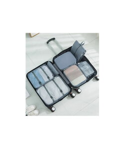 トラベルポーチ 7点セット 【6カラー/撥水加工】 旅行 セット おしゃれ メンズ 衣類 洗濯ネット レディース スキンケア スーツケース シューズケース メッシュ 小さめ 吊り下げ 衣類収納 小