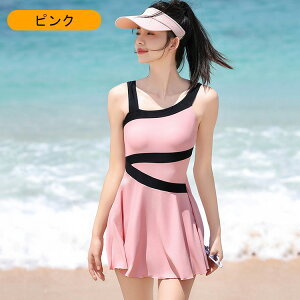 2024リニューアル!【UVカット/耐塩素加工/360°伸びる/吸汗速乾/オールインワン】 レディース 水着 ワンピース 耐久性 女の子 女子 フィットネス 水着 半袖 トップス ショットパンツ ショットス