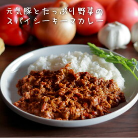 【送料込み】元気豚とたっぷり野菜のスパイシーキーマカレー（個食レトルト） 150g×2パックセット【千葉県産豚肉 三元豚 送料無料 メール便発送 日付指定不可 代金引換不可 後払決済不可 お取り寄せ 国産 グルメ スパイス ポイント消化 レトルト 常温保存 備蓄】