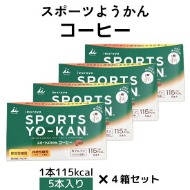 お買い物マラソン 期間中店舗ポイント2倍 送料無料 メール便【スポーツようかん コーヒー 4箱(1箱：40g×5本入)　合計20本】井村屋株式会社 スポーツ 持続性エネルギー アレルギー特定原材料不使用 片手で食べられる ようかん ランニング 登山 サイクリング ゴルフ コーヒー