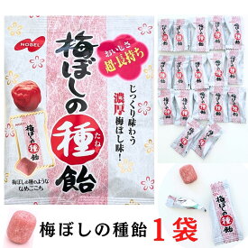 メール便【梅ぼしの種飴 30g 1袋】ノーベル製菓 濃厚 梅ぼし味 キャンディー