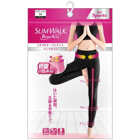 スリムウォーク ビューアクティ Beau-Acty 着圧レギンス スタイルキープ レギンス ブラック M 着圧 レギンス ヨガ スポーツ