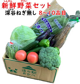 新鮮野菜セット 8〜10品目（深谷ねぎなし）【送料別 同梱におススメ 常温発送／クール便（気温によって配送方法変更）】