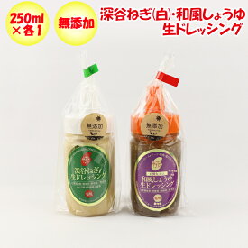 無添加 生ドレッシング 深谷ねぎ/和風しょうゆ 各1本【250ml x 2 名所（めいしょ 埼玉県深谷市）冷蔵品 送料別 クール宅急便】【NS】