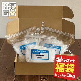 【次回販売4/24-4/26】福袋 食品 源気商会 [ゴーゴー(55)セットA] クリスタル岩塩 1kg ×3袋 合計3kg | 限定 お得 希少な ヒマラヤ岩塩 ヒマラヤソルト 大容量 無添加 採掘岩塩 送料無料