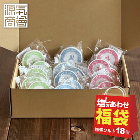 【次回販売予定 11/24-11/26】 福袋 食品 [ゴーゴー(55)セットB] 携帯ソルトケース 18個セット 個包装 | 限定 クリスタル岩塩 ピンク岩塩 熱中症 対策 塩分チャージ