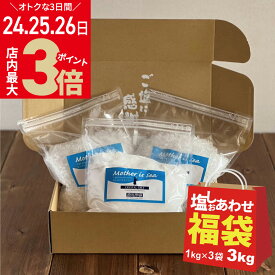 ＼4/24(水)～27(土)9:59まで★店内ポイント最大3倍／【4/24-4/26 限定販売】福袋 食品 源気商会 [ゴーゴー(55)セットA] クリスタル岩塩 1kg ×3袋 合計3kg | 限定 お得 希少な ヒマラヤ岩塩 ヒマラヤソルト 大容量 無添加 採掘岩塩 送料無料