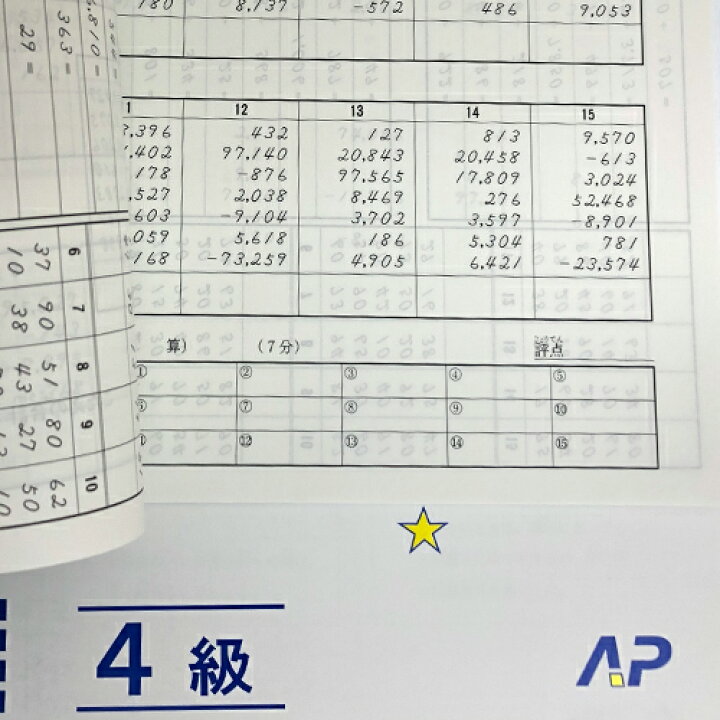 楽天市場 ａｐ 全珠連 珠算 問題集 ４級 ｂ５判 18回分 3桁 4桁 ５桁 3桁 還元算 大還元の導入問題あり 解説なし 元気 そろばん教室 楽天市場店