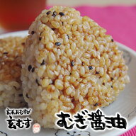 玄米おむすび むぎ醤油 1個 おにぎり 冷凍 玄米おにぎり 玄米 個包装 レンチン 酵素 玄米 発芽 発酵 国産…