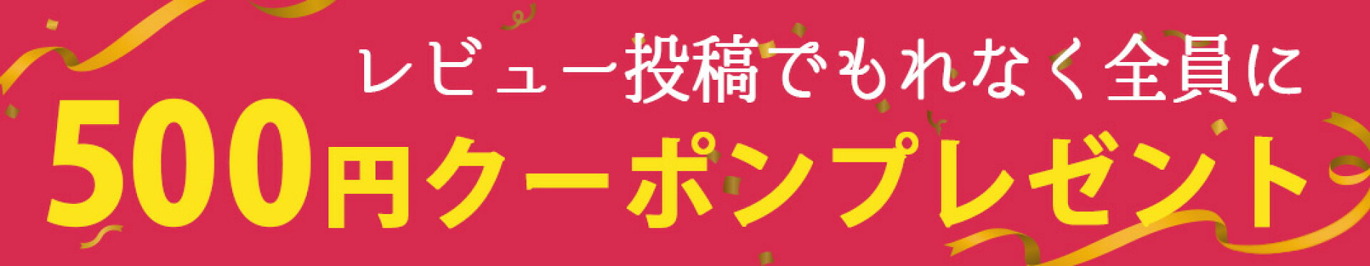 レビュー投稿で500円OFFクーポンGET！