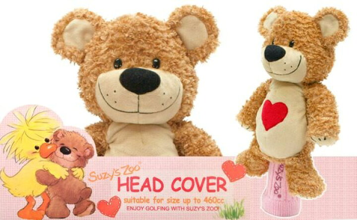 楽天市場 ドライバー ヘッドカバー キャラクター ゴルフ用品 スージーズー くまのブーフのヘッドカバー プレゼントやギフト コンペでも大人気 新聞 雑誌で紹介され大好評中 もらって嬉しい可愛い Suzy S Zoo Boof 460ccまで収納可能です 贈答品 バースデー