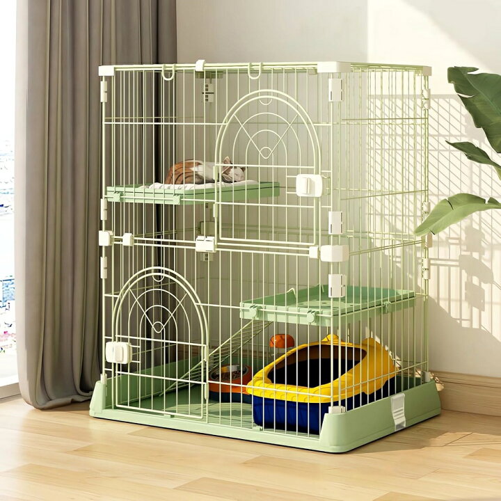楽天市場】JPJieAnXin 猫ケージ キャットケージ 2段 スリム 大型猫用 