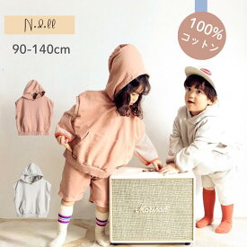 【送料無料】プルパーカー 子供服 キッズ コットン 綿 男の子 女の子 100％コットントップス パーカー トレーナー プリント オーバーサイズ ビッグシルエット フード 吸汗 プリントデザイン おしゃれ ゆったり 半袖 ノースリーブ