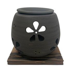 茶香炉 おしゃれ かわいい 陶器（F1607）石龍日々草茶香炉【送料無料】【香り/お茶/消臭/緑茶/アロマ】