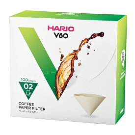 HARIO（ハリオ） V60用ペーパーフィルターM 100枚箱入り VCF-02-100MK【コーヒー/珈琲/ドリップ】【楽ギフ_包装】【メール便不可】
