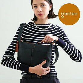 【ゲンテン公式】 genten 44091 (42063) ゲンテン タスカ ショルダーバッグ 新色 ライトグレー登場★本革バッグ レディース ショルダーバッグ バッファローレザー