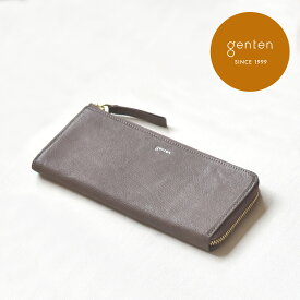 【 genten公式】 genten 44313 (42744) ゲンテン フレスコ Lファスナー 長財布 新色 ナイトブルー★長財布 日本製 レディース 本革 薄い L字ファスナー 山羊革 ゴートレザー