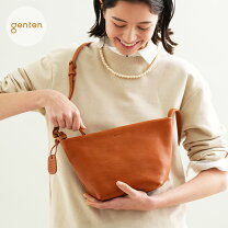 楽天市場】genten ショルダーバッグ（カラーブラウン）（バッグ 
