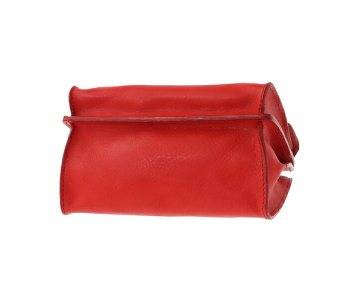 美品】genten ゲンテン プチサック ミニショルダーバッグ レッド レザー 
