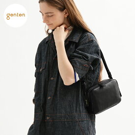 【ゲンテン公式】 genten 44012 (40363) ゲンテン トスカ BOX型ミニショルダーバッグ 本革バッグ レディース トラディショナル ショルダーバッグ 2個持ち ミニバッグ シンプル ナチュラル イタリアンレザー コンパクト