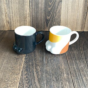 肉球 ねこ ネコ 猫 マグカップ 肉球マグ 三毛猫 黒猫 みけねこ くろねこ おもしろ食器 かわいい ねこの足 ペン立て 2個で1セット