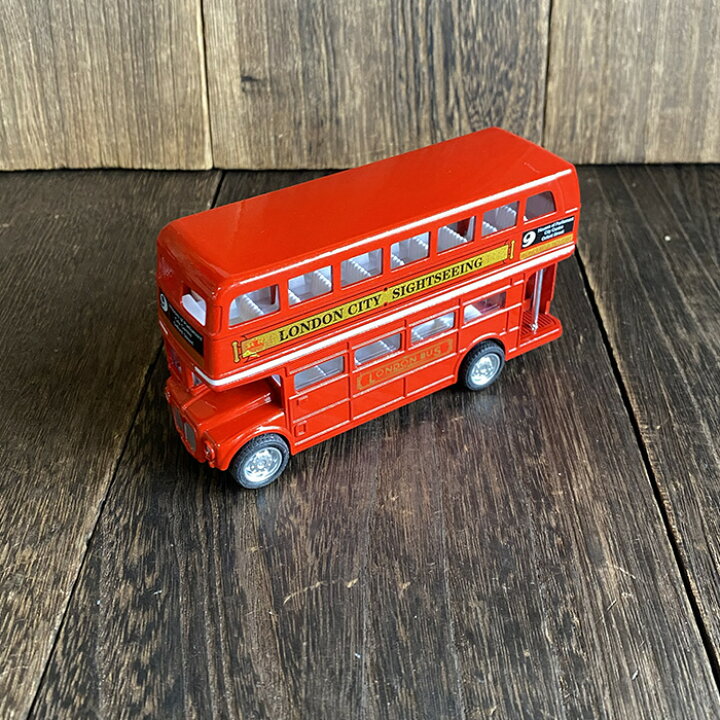 楽天市場】ロンドンバス ミニカー バス 走る 置物 プルバック式 2階 